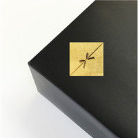 シモジマ ギフトシール スクエア リボン金 007161610 1セット（32片入×10）（直送品）