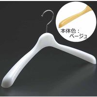 サンワ STー001W 発泡ハンガー(ベージュ) 5本 5本パック入 009800215 1セット(5本パック入×20)（直送品）