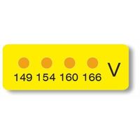 アイピー技研 ヒートラベル(不可逆性)4点表示ミニ 1箱(10枚入) MN-V 1箱(10枚) 3-8757-06（直送品）