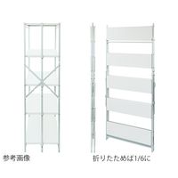 ニッコー 折りたたみ式スチールラック(ワンタッチタイプ) 棚板3段 DS 1台(1個) 3-661-01（直送品）