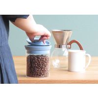 シリコンリッドジャー ガラスL ブルーグレ SJ-503 1セット（4個入） 藤栄（直送品）