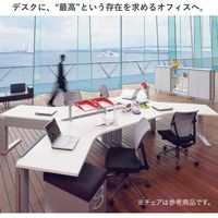 【組立設置付】プラス XF TYPE-L デスク167 幅1600×奥行700×高さ720mm ホワイトメープル/シルバー XL-167 1台（直送品）