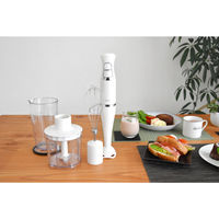 ドリテック dretec ハンドブレンダー「クックスティック」 白 HM-804IV チョッパー＆ホイッパー付き