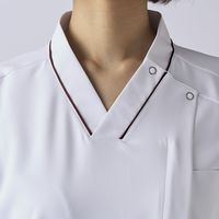 住商モンブラン スクラブ レディス 半袖 白×ワイン 7L 73-2106 1枚　スクラブ（直送品）