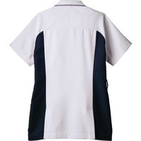 住商モンブラン スクラブ レディス 半袖 白×ネイビー 9L 73-2109 1枚　スクラブ（直送品）