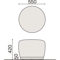 【組立設置込】イトーキ オフィス用ソファ 1人掛 ラウンドタイプ テーブルなし 固定脚 アジャスター付 布地張り カフェオレベージュ 幅550mm（直送品）