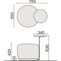 【組立設置込】イトーキ オフィス用ソファ 1人掛 ラウンド テーブル付 アジャスター付 布張り ディープグリーン LRX-101C-03412（直送品）