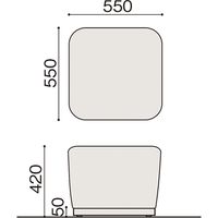 【組立設置込】イトーキ オフィス用 ソファ 1人掛 スクエアタイプ テーブルなし アジャスター付 ビニールレザー張り ス幅550mm 1台（直送品）