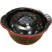 青葉紙業 使い捨て丼容器（蓋付き）KD-170 黒まきえ内赤セット 272080 1包：240セット（40×6）（直送品）