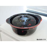 青葉紙業 使い捨て丼容器 KD-190浅 耐熱黒まきえ内赤（50） 272082 1包：400枚（50×8）（直送品）