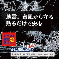 飛散防止フィルム　ニトムズ 食器棚用ガラス飛散防止シート　32cm×1.8m　M6130　1枚