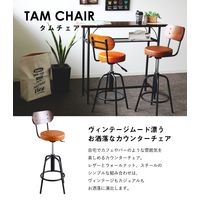 ネットフォース タム バーカウンターチェア スツール タムチェア 座面昇降 木製背もたれ付 モスグリーン NF-TAM-3S4-AW 1セット4脚入（直送品）