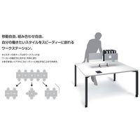 【組立設置込】コクヨ スタンダードテーブル ワークフィット 両面タイプ 幅1200×奥行1200×高さ720mm ホワイトナチュラル×ホワイト 1台（直送品）