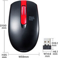 サンワサプライ ワイヤレス IR LEDマウス MA-WIR132R 1個（直送品）