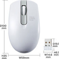 サンワサプライ ワイヤレス IR LEDマウス MA-WIR132W 1個（直送品）