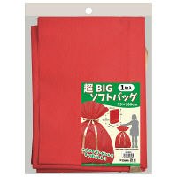 ササガワ 不織布巾着袋 赤 超BIG 1P 50-3951 1枚