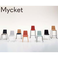 【組立設置込】コクヨ ミケット 4本脚 メッキ脚 張りぐるみ 布 ナイトブルー 1脚（直送品）