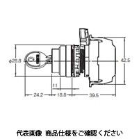 オムロン 2ノッチ キー形セレクタスイッチ A22NKー2MLー01BAーP101 1セット(2個)（直送品）