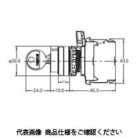 オムロン 3ノッチ キー形セレクタスイッチ A22NKー3MMー01CAーG212 1セット(2個)（直送品）