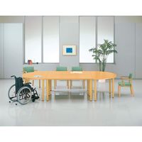 ライオン事務器 多目的テーブル WK1690Rナチュラル 67206（直送品）