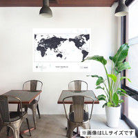 マッチングジャパン 大判 ラミあり 知育ステッカー 地図『世界地図_LLサイズ/WH』 CO-10010-AS（直送品）