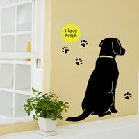 マッチングジャパン ウォールステッカー W ダブル お得 動物 犬「犬・ゴールデン」 CO-9001-AS（直送品）