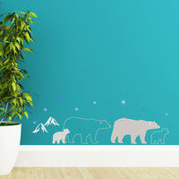 マッチングジャパン ウォールステッカー W ダブル お得 動物 クマ「ホッキョクグマ」 CO-9005-AS（直送品）