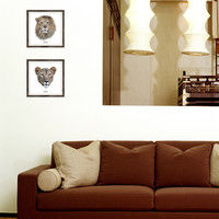 マッチングジャパン フチなし ラミあり フレームステッカー リアル動物『動物_01』 CO-9043-AS 1個(2枚セット)（直送品）