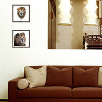 マッチングジャパン フチなし ラミあり フレームステッカー リアル動物『動物_03』 CO-9045-AS 1個(2枚セット)（直送品）