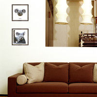 マッチングジャパン フチなし ラミあり フレームステッカー リアル動物『動物_07』 CO-9049-AS 1個(2枚セット)（直送品）