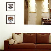 マッチングジャパン フチなし ラミあり フレームステッカー リアル動物『動物_08』 CO-9050-AS 1個(2枚セット)（直送品）