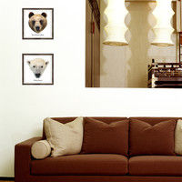 マッチングジャパン フチなし ラミあり フレームステッカー リアル動物『動物_09』 CO-9051-AS 1個(2枚セット)（直送品）