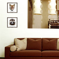 マッチングジャパン フチなし ラミあり フレームステッカー リアル動物『動物_10』 CO-9052-AS 1個(2枚セット)（直送品）