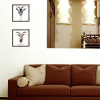 マッチングジャパン フチなし ラミあり フレームステッカー リアル動物『動物_13』 CO-9055-AS 1個(2枚セット)（直送品）