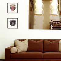 マッチングジャパン フチなし ラミあり フレームステッカー リアル動物『動物_14』 CO-9056-AS 1個(2枚セット)（直送品）