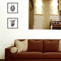 マッチングジャパン フチなし ラミあり フレームステッカー リアル動物『動物_18』 CO-9060-AS 1個(2枚セット)（直送品）