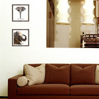 マッチングジャパン フチなし ラミあり フレームステッカー リアル動物『動物_19』 CO-9061-AS 1個(2枚セット)（直送品）