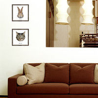 マッチングジャパン フチなし ラミあり フレームステッカー リアル動物『動物_20』 CO-9062-AS 1個(2枚セット)（直送品）