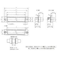 日本航空電子工業 圧着型コネクタ DAUー15SーF0R 1パック(10個)（直送品）
