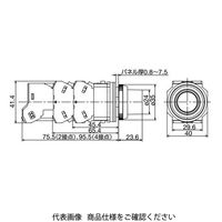IDEC φ30 TWNDシリーズ 亜鉛ダイカスト製 照光押ボタンスイッチ 突形 ピュアホワイト AOLD22210DNPW 1個（直送品）
