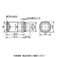 IDEC φ30 TWNDシリーズ 亜鉛ダイカスト製 パイロットライト 丸形 LED照光 青 APD126DNS 1個（直送品）