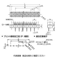 IDEC BPシリーズプリント基板用端子台 15極 BP311Lー15PN10 1セット(10個)（直送品）