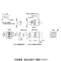 IDEC フラッシュシルエットLBシリーズ 照光セレクタスイッチ 矢形ハンドル 2ノッチ 緑 LB6MFー3T23G 1個（直送品）