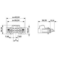 プリント基板用コネクタ ねじ接続式プラグ 極数4 パネル貫通 DFKーPC 5/ 4ーSTFー7，62 1セット(10個)（直送品）