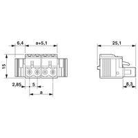 フエニックス・コンタクト プリント基板用コネクタ スプリング接続式プラグ 極数8 FKC 2，5/ 8ーSTーRF 1セット(50個)（直送品）