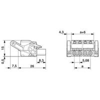 プリント基板用コネクタ スプリング接続式プラグ 極数10 FKC 2，5/10ーSTー5，08ーLR 1セット(50個)（直送品）