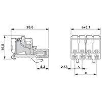フエニックス・コンタクト プリント基板用コネクタ スプリング接続式プラグ 極数11 FKCVW 2，5/11ーST 1セット(50個)（直送品）