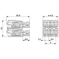 プリント基板用コネクタ スプリング接続式プラグ 13極2列 FMCD 1，5/13ーSTー3，5 1セット(50個)（直送品）