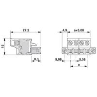プリント基板用コネクタ ねじ接続式プラグ 極数2 FRONTーMSTB 2，5/ 2ーSTFー5，08 1セット(100個)（直送品）