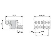 プリント基板用コネクタ ねじ接続式プラグ 極数7 FRONTーMSTB 2，5/ 7ーSTー5，08 1セット(50個)（直送品）